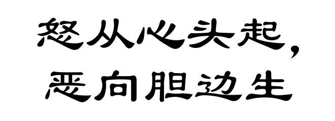 怒从心头起，恶向胆边生