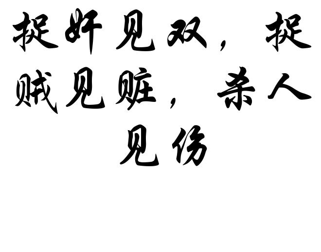 捉奸见双,捉贼见赃,杀人见伤