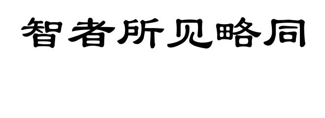 智者所见略同