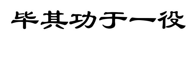 毕其功于一役