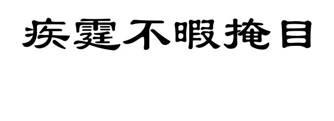 疾霆不暇掩目