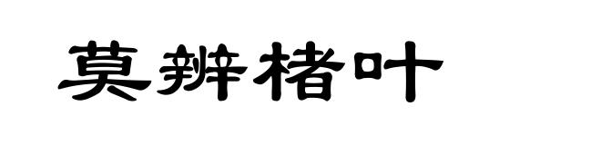 莫辨楮叶
