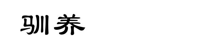 驯养