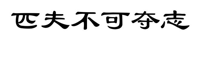 匹夫不可夺志