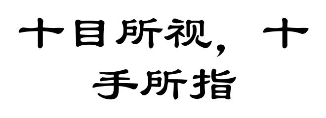 十目所视，十手所指