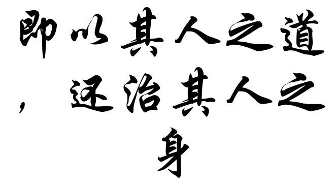 即以其人之道，还治其人之身