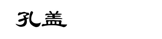 孔盖