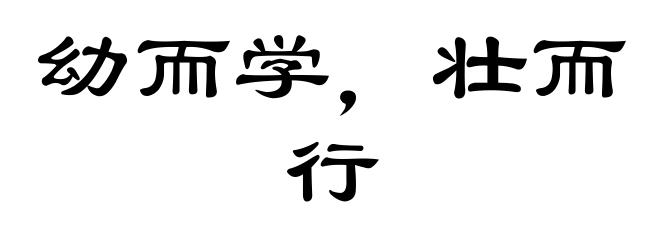 幼而学，壮而行