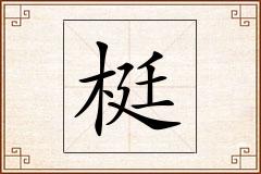 梃怎么写