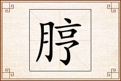 脝怎么写