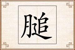 膇怎么写