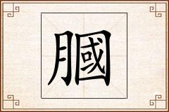 膕怎么写