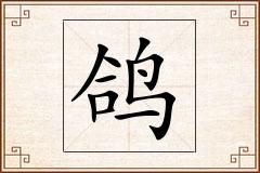 鸽怎么写