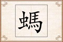 螞怎么写
