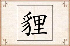 貍怎么写