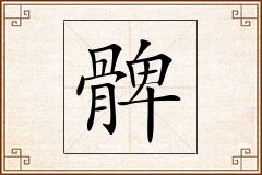 髀怎么写