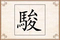駿怎么写