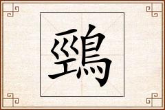 鵛怎么写