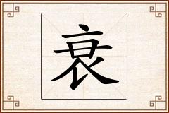 衰怎么写