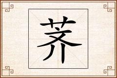 荠怎么写