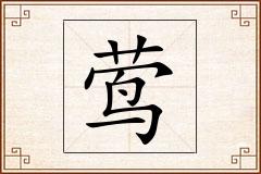 莺怎么写