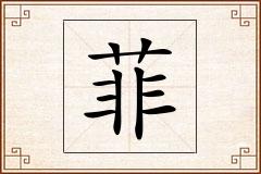 菲怎么写