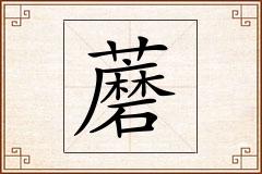 蘑怎么写