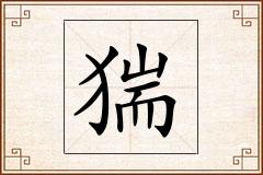 猯怎么写