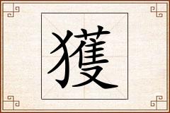 獲怎么写