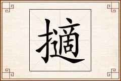 擿怎么写