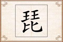 琵怎么写